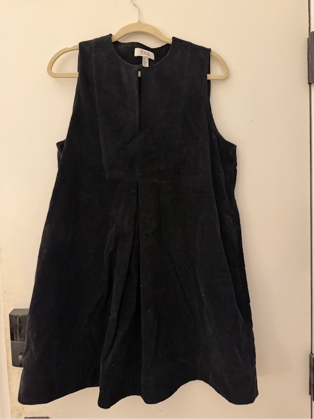 COS Black Corduroy Sleeveless A-Line Dress
